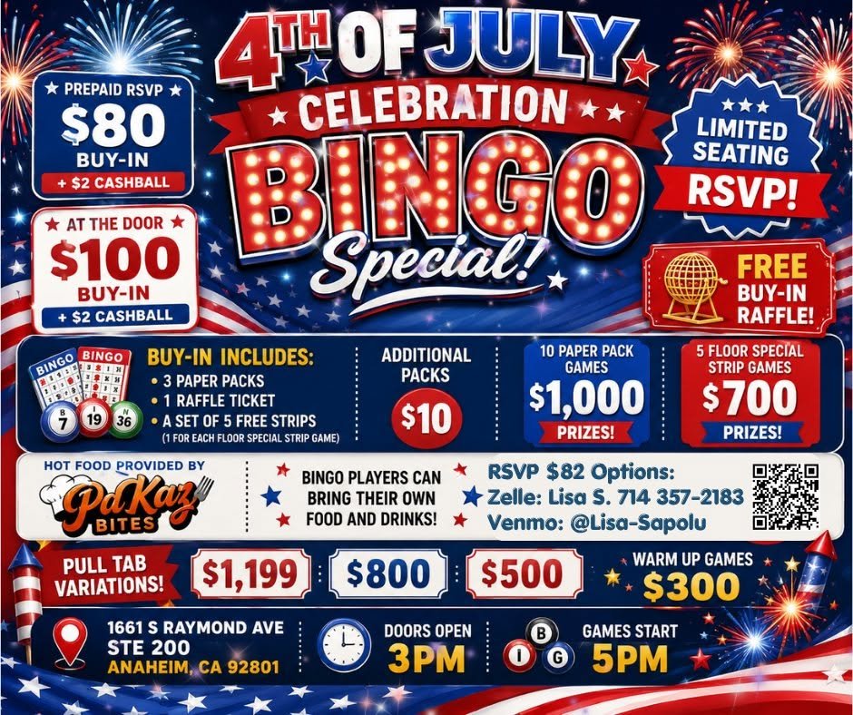 Bingo for July